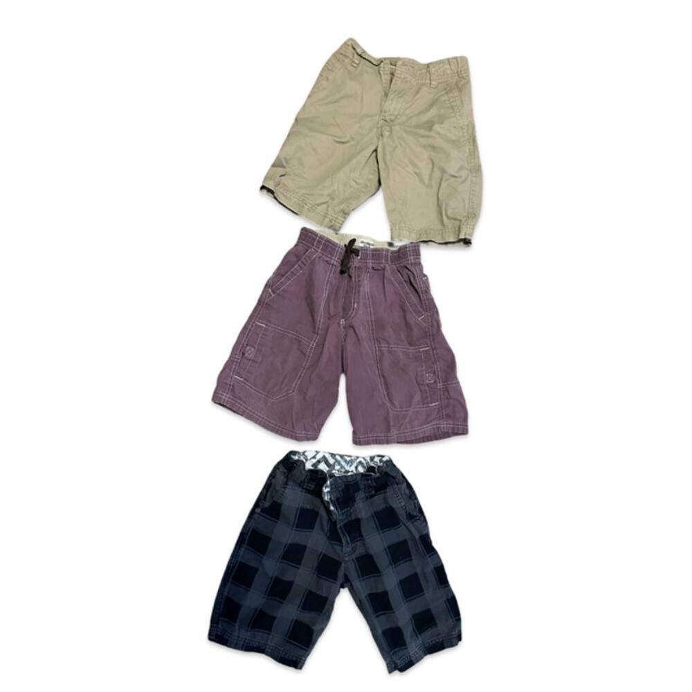 Boys Shorts Lot Size 7 Shawn White OshKosh Faded Glory Cargo Plaid Shorts